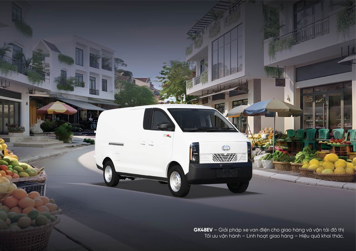 **GK48-EV: Xe tải Van điện giá 480 triệu từ Kim Long Motor**